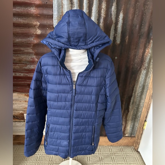 NWOT-St. John's Bay Men’s Puffer Navy Jacket-size L - Picture 4 of 7